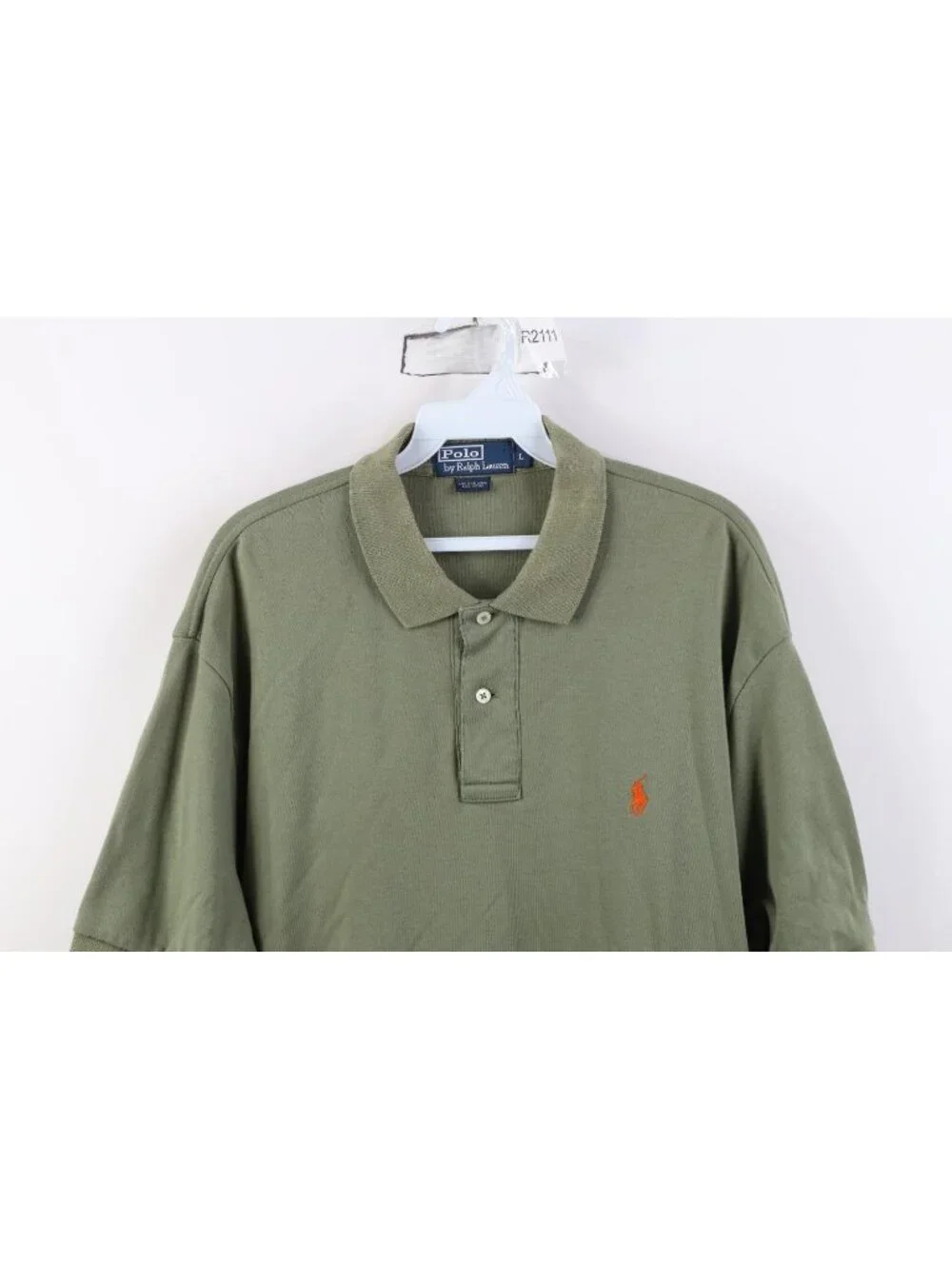 Vtg 90s Ralph Lauren Mens Large Faded Soft Cotton Touch Golf Polo Shirt Green